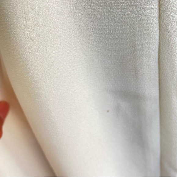 Gal Meets Glam Juliet Ruffled Hi-Low Ivory White Cowl Neck Sleeveless Midi dress - Picture 9 of 15